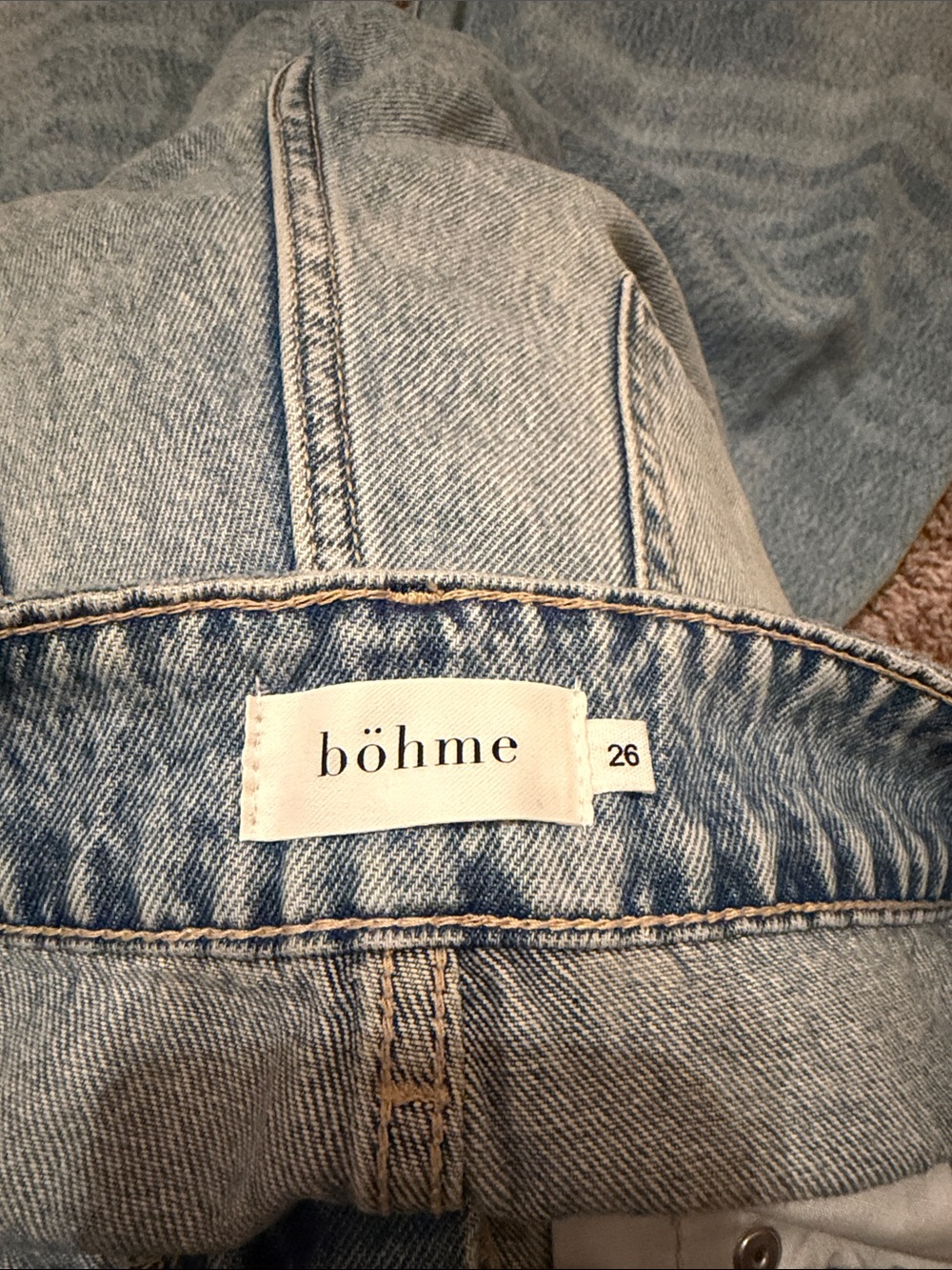 bohme Light Blue Wide-Leg Cropped Jeans - Picture 2 of 2